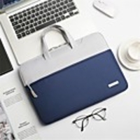 Laptop Briefcase 15.6 Inch Computer Bag Ultrathin Canvas Contrast Color Laptop Bag For MacbookPro2020 Unisex Handbag