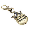 Large Owl with Little Feather of Unisex Alloy Analog Quartz Keychain Watch (Bronze)