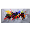 Large Red Color Picture 100% Hand painted Modern Abstract Oil Painting on Canvas for Living Room Wall Art Home Decoration Gift Rolled Canvas No Frame Unstretched