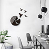 Large Size 3D Peace Pigeon Wall Stickers Creative Simple Mirror Acrylic Background Decorative Wall Clock