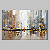 Large Size Hand Painted Knife City Oil Painting On Canvas Wall Art Pictures For Home Decoration No Frame Rolled Without Frame