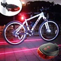 Laser Bike Light Rear Bike Tail Light Safety Light LED Mountain Bike MTB Bicycle Cycling Waterproof Portable Alarm Warning Rechargeable Battery 300 lm Batteries Powered Red Blue Cycling / Bike