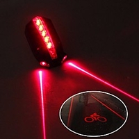 Laser Bike Light Rear Bike Tail Light Safety Light Mountain Bike MTB Bicycle Cycling Waterproof Adjustable Cool Quick Release 50 lm 2 AAA Batteries Red Cycling / Bike / IPX 6