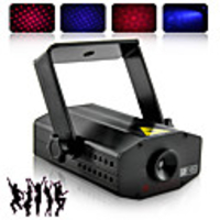 Laser Show Projector with Sound Activation (100mW Red/Purple)