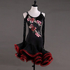 Latin Dance Dress Cascading Ruffles Crystals / Rhinestones Paillette Women