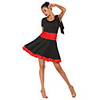 Latin Dance Dress Ruching Split Joint Solid Women