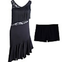 Latin Dance Dress Sash / Ribbon Ruffles Tassel Women