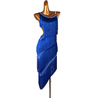 Latin Dance Dress Tassel Crystals / Rhinestones Women