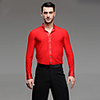 Latin Dance Shirt Ruching Men