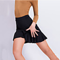 Latin Dance Skirts Pleats Draping Cascading Ruffles Women