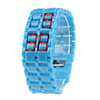 Lava Style Samurai Blue LED Faceless Watch