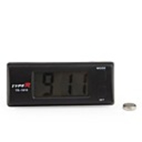 LCD Digital Car Dashboard Desk Clock - Black