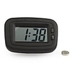 LCD Digital Car Dashboard Desk Clock - Black