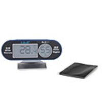LCD Solar Thermometer Hygrometer in Car/Room - Blue