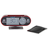 LCD Solar Thermometer Hygrometer in Car/Room - Red