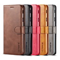 lc.imeeke Leather Case For Samsung Galaxy A8 Plus A5 2018 Fashion Student Business Leather Phone Protective Case For A5 A7 A8 A9 A40 A30 A50 A70 Flip Cover Wallet