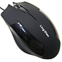 LD-106 Durable Ergonomic 6D USB 2.0 Blue-ray Mouse with 25g Extra Weight