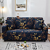 Leaf Print 1-Piece Sofa Cover Couch Cover Furniture Protector Soft Stretch Slipcover Spandex Jacquard Fabric Super Fit for 1~4 Cushion Couch and L Shape Sofa, Easy to Install(1 Free Cushion Cover)
