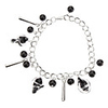 Leaf Shape Coloured Glaze with Glass Bead Bracelet