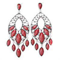 Leaf-shaped Silver Plated Earrings