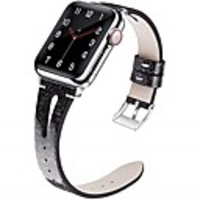 Leather Band Compatible for Apple Watch Band 40mm 38mm44mm 42mm Slim Elegant Strap Women Replacement Bands for iWatch Series 5 Series 4/3/2/1 Fashionable Feminine Breathable Slit Design