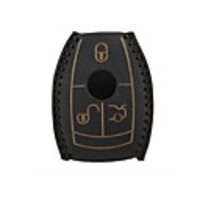 Leather Car Smart Key Case Cover Black For Mercedes-Benz W203 W210 W211 AMG W204