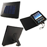Leather Case Built-in Solar Charger/Backup Battery for Apple iPad