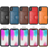 Leather Case For Apple iPhone 11 / iPhone XR / iPhone XS Max Shockproof Back Cover Solid Colored PU Leather / TPU / PC