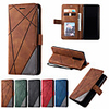 Leather Case For OnePlus 8 One Plus 8Pro Wallet Flip Cover Magnet Colorblock Phone Bag