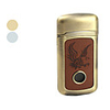 Leather Cover Eagle Pattern Gas Lighter with LED (Assorted Colors)