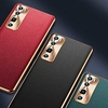 Leather Electroplate Camera Holes Case For Huawei Nova 8 Pro / Nova 8 / HUAWEI P40 Shockproof Back Cover Solid Colored Genuine Leather miniinthebox