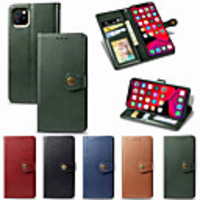 Leather Flip Phone Case For iphone 11 Pro Max XR XS Max X 8 Plus 8 7 Plus 7 6 Plus 6 Magnetic Wallet Cover With Card Holder