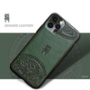 Leather Luxury Case For Apple iPhone 12 / iPhone 11 / iPhone 12 Pro Max Shockproof Back Cover Word / Phrase / Animal Genuine Leather miniinthebox