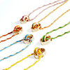 Leather Necklace with Double Circle Pendant (Assorted Colors)