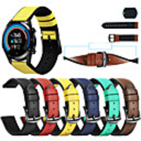 Leather Silicone Watch Band for Huawei Watch GT 2e / GT2 46mm / GT Active / Magic Watch 2 46mm / Honor Magic / Watch 2 Pro Replaceable Bracelet Wrist Strap Wristband