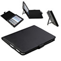 Leather Skin Case Cover with Stand for Apple iPad(Black)