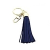 leather tassel charm women handbag wallet accessories key rings (navy)