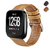 Leather Watch Band Wrist Strap For Fitbit Versa Lite / Versa Replacement Bracelet Wristband
