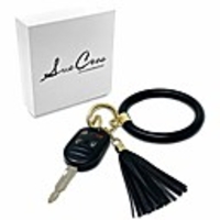 leather wristlet keychain bracelet bangle key ring bracelet for women girls gift