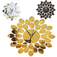Leaves / Wall Clock / Botanical Wall Stickers Mirror Wall Stickers Decorative Wall Stickers,  Acrylic Home Decoration Wall Decal Wall Decoration 1pc