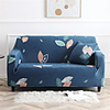 Leaves Print 1-Piece Sofa Cover Couch Cover Furniture Protector Soft Stretch Slipcover Spandex Jacquard Fabric Super Fit for 1~4 Cushion Couch and L Shape Sofa, Easy to Install(1 Free Cushion Cover)