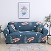 Leaves Print 1-Piece Sofa Cover Couch Cover Furniture Protector Soft Stretch Slipcover Spandex Jacquard Fabric Super Fit for 1~4 Cushion Couch and L Shape Sofa, Easy to Install(1 Free Cushion Cover)