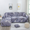 Leaves Print Dustproof All-powerful Slipcovers Stretch L Shape Sofa Cover Super Soft Fabric Couch Cover Sofa Furniture Protector with One Free Boster Case miniinthebox