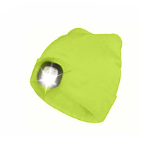LED Beanie Hat with Light Rechargeable Super Bright Emitters with USB Cable Rechargeable Super Bright Soft Adjustable Comfortable Soft touch Navy Camouflage fluorescent yellow