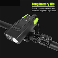 LED Bike Light Bike Horn Light LED Bicycle Cycling Waterproof Super Bright Durable Rechargeable Li-Ion Battery / USB Camping / Hiking / Caving Everyday Use Cycling / Bike / IPX 6 miniinthebox