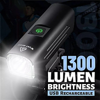LED Bike Light Front Bike Light LED Bicycle Cycling Waterproof Super Bright Durable Rechargeable Li-Ion Battery 1300 lm USB Camping / Hiking / Caving Everyday Use Cycling / Bike / IPX 6 miniinthebox