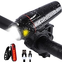 LED Bike Light Front Bike Light Rear Bike Tail Light LED Bicycle Cycling Waterproof Super Bright Durable Rechargeable Li-Ion Battery 1200 lm USB White Camping / Hiking / Caving Everyday Use Cycling miniinthebox