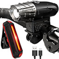 LED Bike Light Rechargeable Bike Light Set Front Bike Light Rear Bike Tail Light LED Mountain Bike MTB Bicycle Cycling Waterproof Multiple Modes Super Brightest Portable USB 800 lm Rechargeable USB