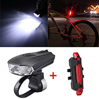 LED Bike Light Rechargeable Bike Light Set Front Bike Light Rear Bike Tail Light Mountain Bike MTB Bicycle Cycling Waterproof Smart Induction Adjustable Quick Release 800 lm Rechargeable USB Cold