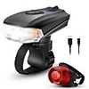 LED Bike Light Rechargeable Bike Light Set Rear Bike Tail Light Safety Light Mountain Bike MTB Bicycle Cycling Waterproof Multiple Modes Smart Induction Light Sensor 400 lm Rechargeable USB White